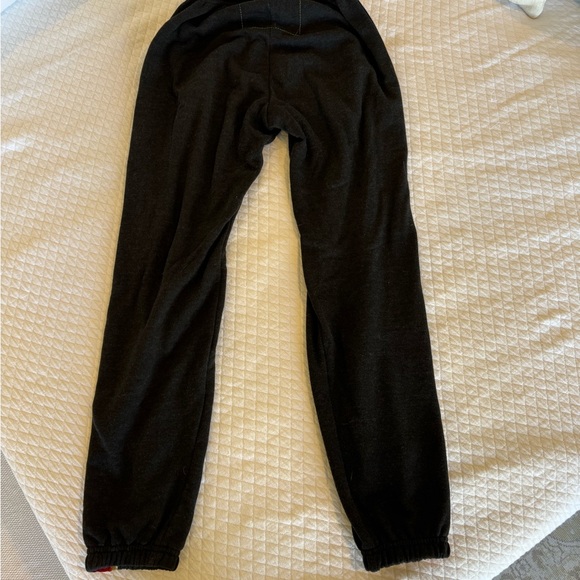 Aviator Nation Velvet Stripe Sweatpants in charcoal-size XS - Picture 4 of 4